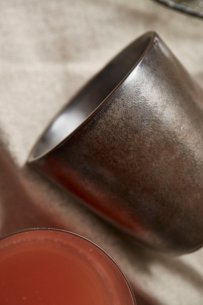 Raw krus, brun metallic - 30 cl. - Bahne